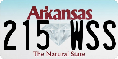 AR license plate 215WSS