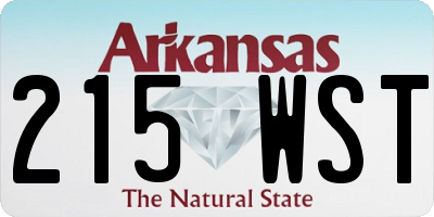 AR license plate 215WST