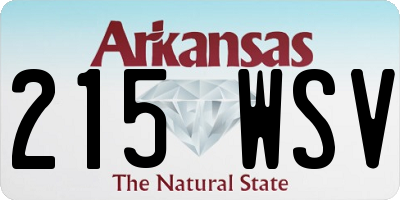 AR license plate 215WSV