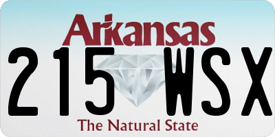 AR license plate 215WSX