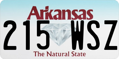 AR license plate 215WSZ