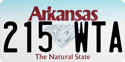 AR license plate 215WTA