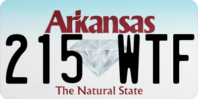 AR license plate 215WTF