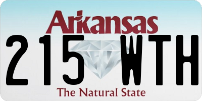 AR license plate 215WTH