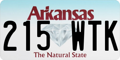 AR license plate 215WTK