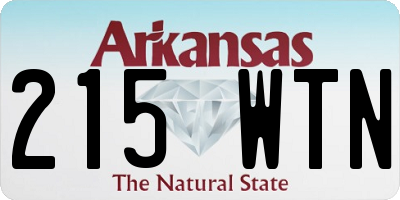 AR license plate 215WTN
