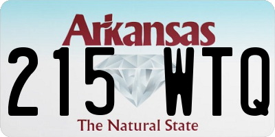 AR license plate 215WTQ