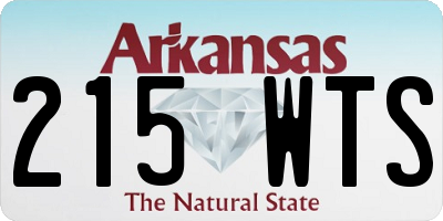 AR license plate 215WTS