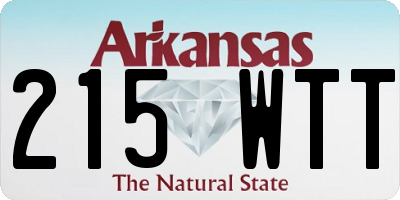 AR license plate 215WTT