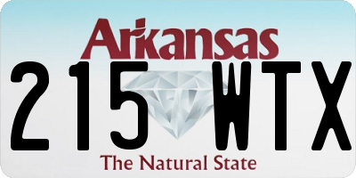 AR license plate 215WTX