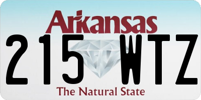 AR license plate 215WTZ