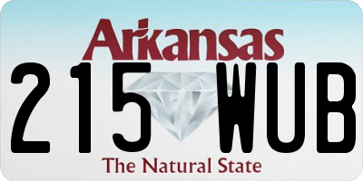 AR license plate 215WUB
