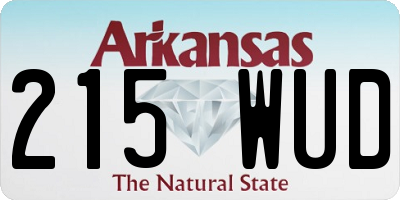 AR license plate 215WUD