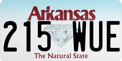 AR license plate 215WUE
