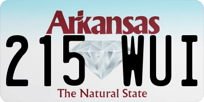 AR license plate 215WUI