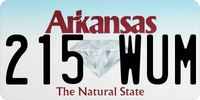 AR license plate 215WUM