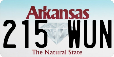AR license plate 215WUN