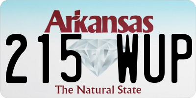 AR license plate 215WUP