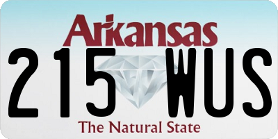AR license plate 215WUS