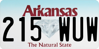 AR license plate 215WUW