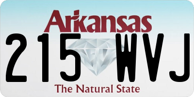 AR license plate 215WVJ