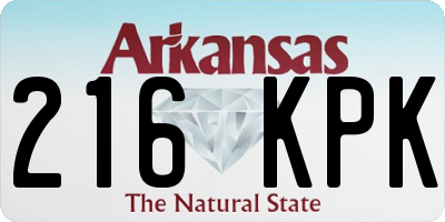 AR license plate 216KPK