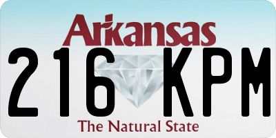 AR license plate 216KPM