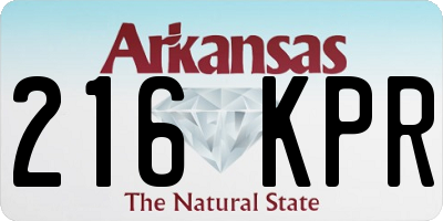 AR license plate 216KPR