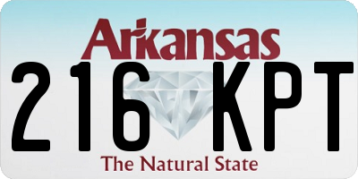 AR license plate 216KPT