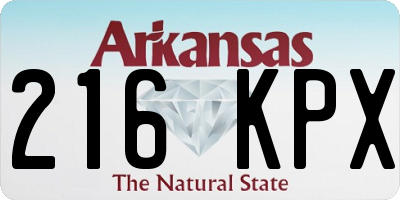 AR license plate 216KPX