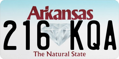 AR license plate 216KQA
