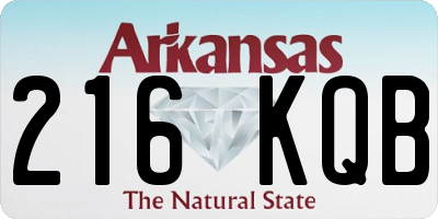 AR license plate 216KQB