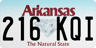 AR license plate 216KQI