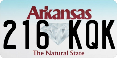 AR license plate 216KQK