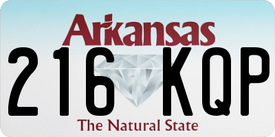 AR license plate 216KQP