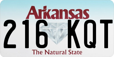 AR license plate 216KQT