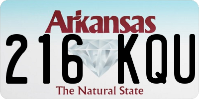 AR license plate 216KQU