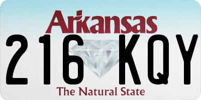 AR license plate 216KQY