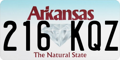 AR license plate 216KQZ
