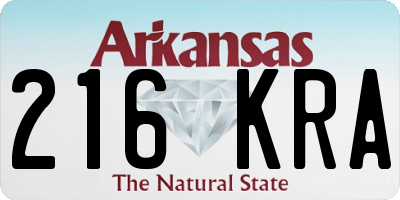 AR license plate 216KRA