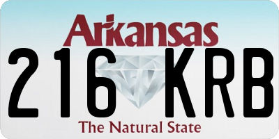 AR license plate 216KRB