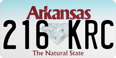 AR license plate 216KRC