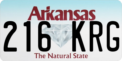 AR license plate 216KRG