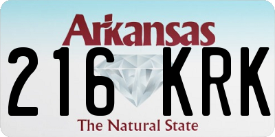 AR license plate 216KRK