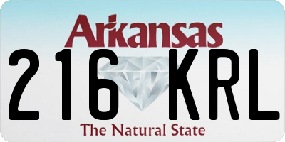AR license plate 216KRL