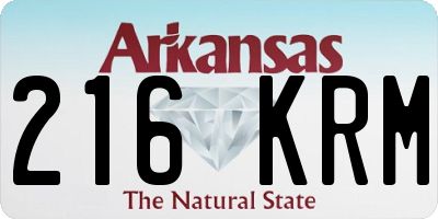 AR license plate 216KRM