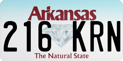 AR license plate 216KRN