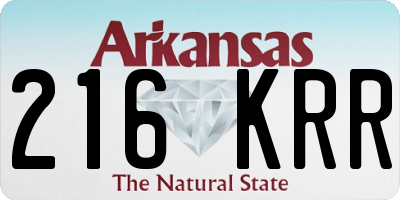 AR license plate 216KRR