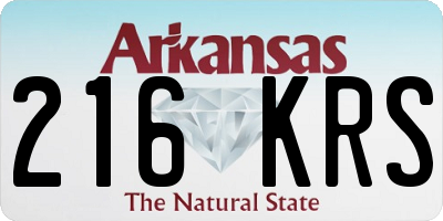 AR license plate 216KRS