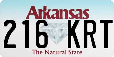 AR license plate 216KRT